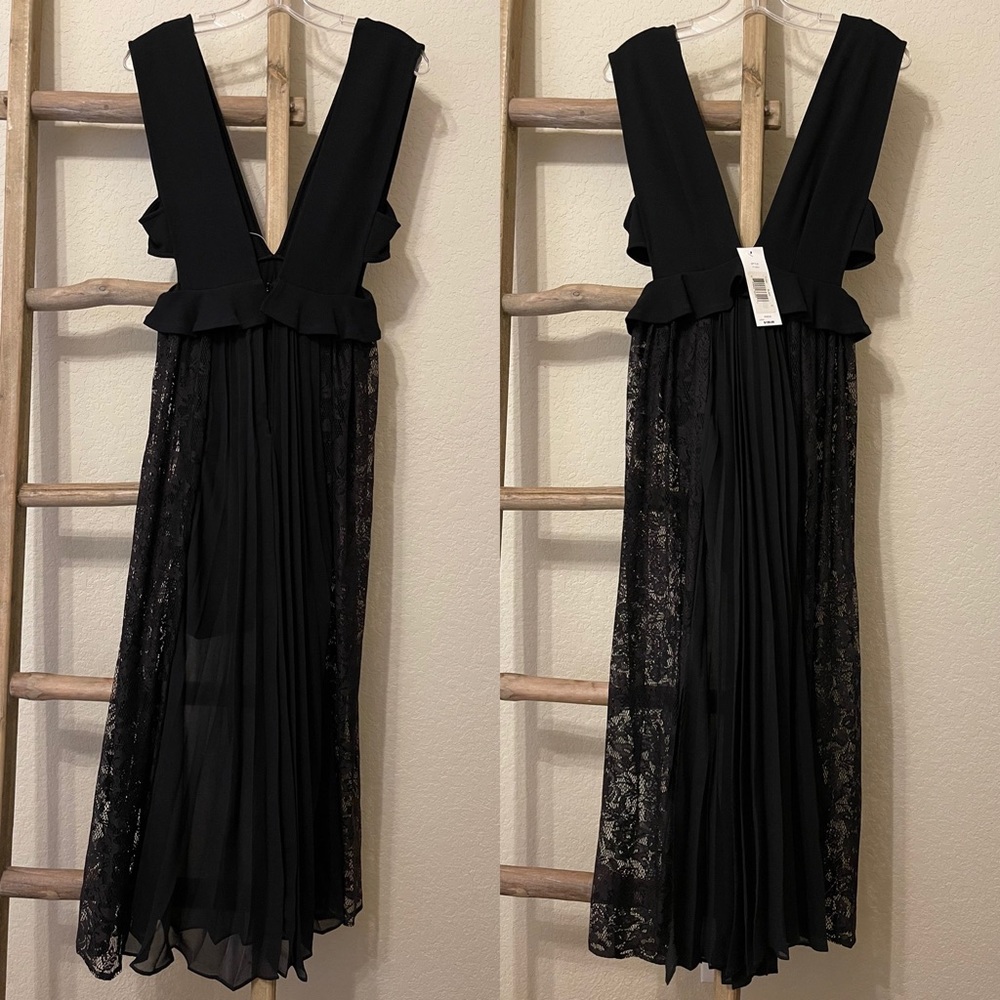 Low cut black maxi dress